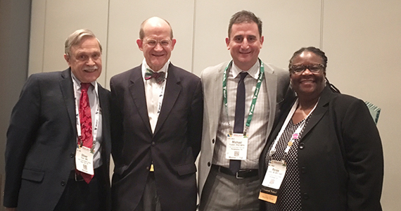 Photo of Michael Yudell, second from right, wins American Public Health Award for Book Challenging the Use of Race in Genetic Research